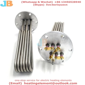 380V Steaming Tshuab Flange Cua Sov Element Hluav Taws Xob rhaub Tube Rau Cha...